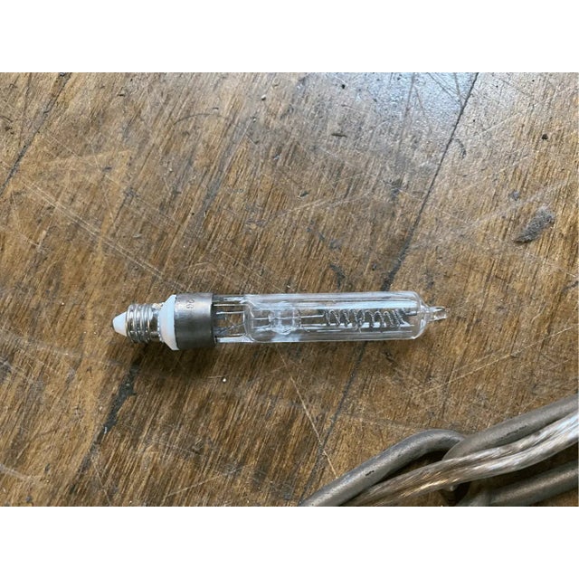 Vintage Milk Glass Brass Frame Hanging Hall Canopy Light Pendant For Sale In Pittsburgh - Image 6 of 6