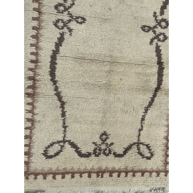 Mid-Century Moroccan Art Deco Design Rug, 1940s For Sale - Image 4 of 12