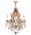 1940s Crystal Chandelier Purple and Bohemian Czech Crystals Floral European Design For Sale
