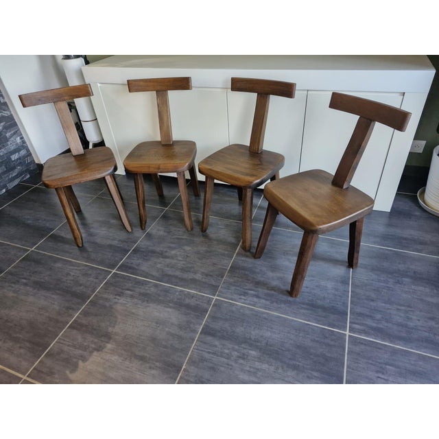 Brutalist Model T Chairs from Olavi Hanninen, Finland, 1960s, Set of 4 For Sale - Image 4 of 11