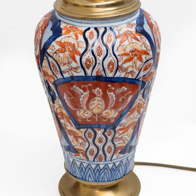 Early 19th Century Meiji Imari Porcelain Vases with Gilt Bronze Mounts, Japan, 1800, Set of 2 For Sale - Image 5 of 8