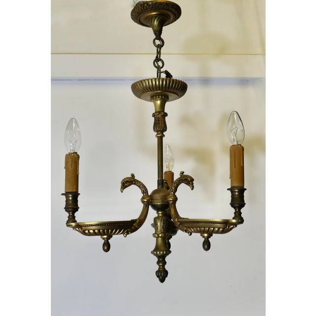 Gold French Gilt Brass Bouillotte Library Ceiling Light, 1890s For Sale - Image 8 of 8
