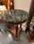 19th Century Antique Walnut French Marble Top Round Side Table For Sale - Image 4 of 6