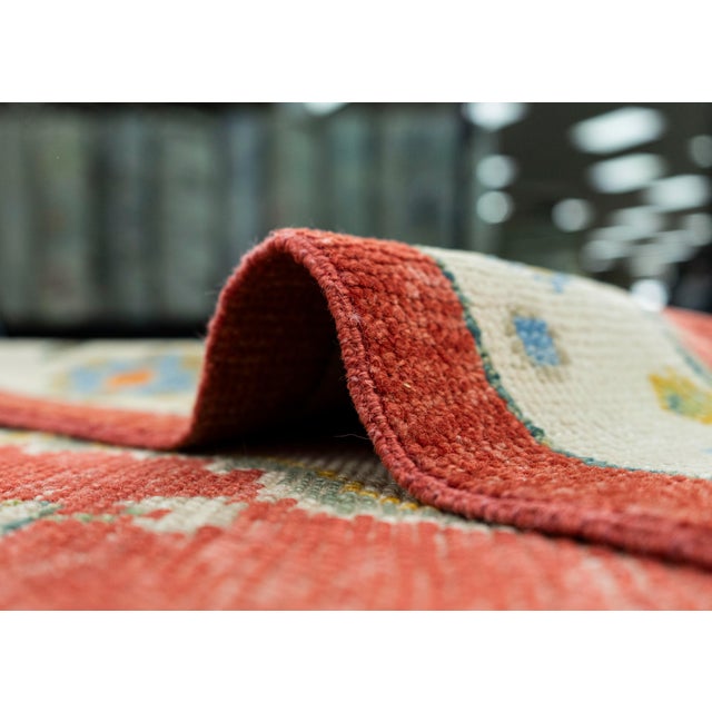 Textile Turkish Oushak Rug 4'9" x 6'6" #19529 For Sale - Image 7 of 8