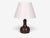 1960s Danish Modern, Small Table Lamp, Brown Glazed Stoneware For Sale - Image 4 of 10