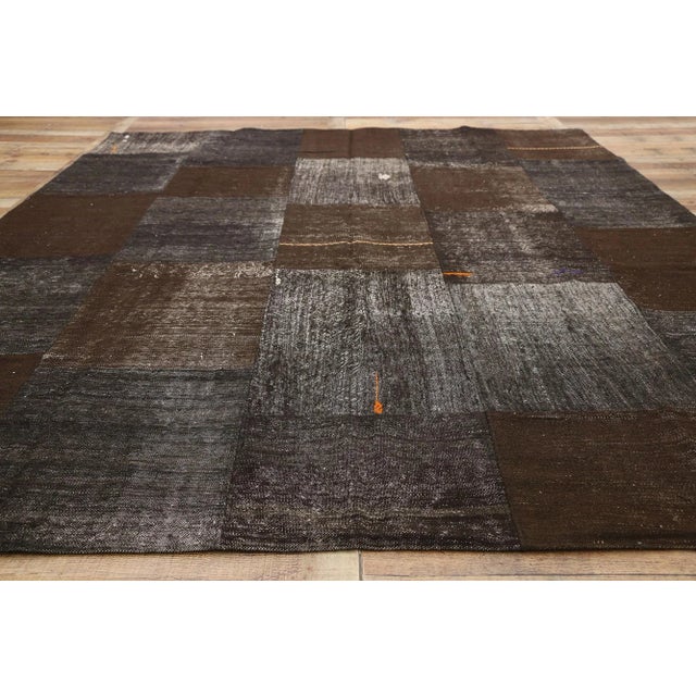 Textile Late 20th Century Vintage Turkish Patchwork Rug - 08'04 X 10'01 For Sale - Image 7 of 8