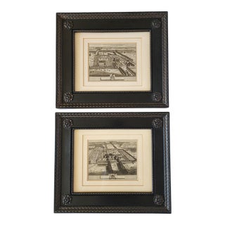 Trowbridge Architectural Framed Etchings-Set of 2 For Sale