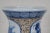 Late 20th Century Maitland-Smith Chinoiserie Blue & Brown Floral Porcelain Mantel Vase Urn For Sale - Image 9 of 12