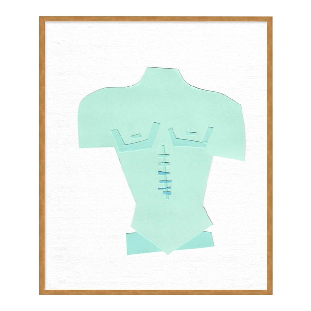 Bust 1 by Virginia Chamlee in Gold Framed Paper, Medium Art Print For Sale