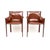 Mid-Century Modern Vintage Italian Leather Armchairs by Enrico Pellizzoni, 1980, Set of 2 For Sale - Image 3 of 11