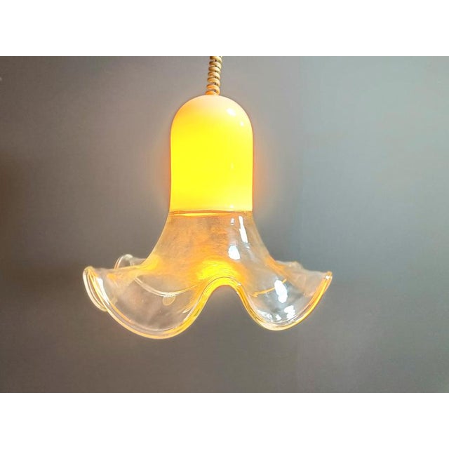 Murano Glass Pendant Light attributed to Roberto Pamio and Renato Toso for Leucos, 1970s For Sale - Image 10 of 12