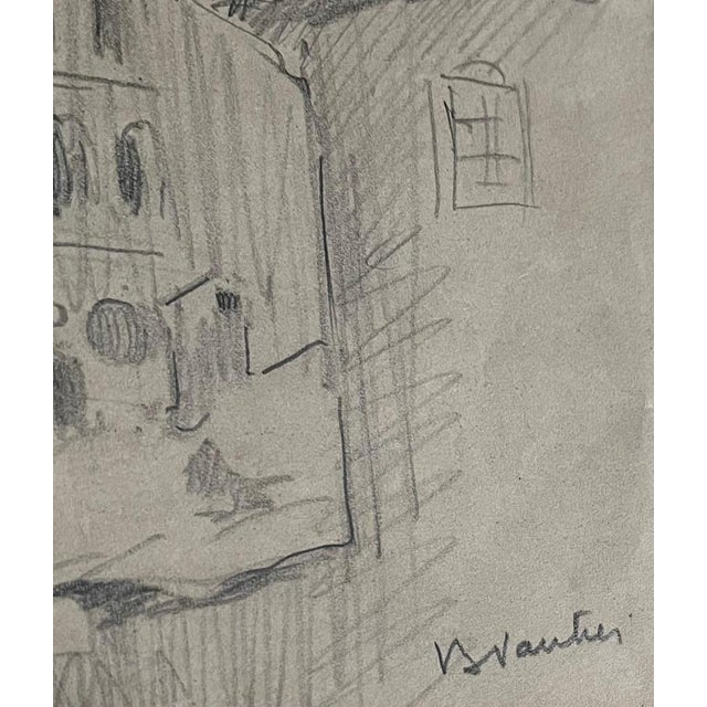 Paper Benjamin II Vautier, Bell Tower, Graphite on Paper For Sale - Image 7 of 13