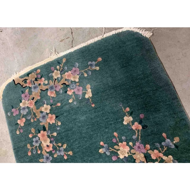 Art Deco 1920s Handmade Antique Art Deco Chinese Rug For Sale - Image 3 of 7