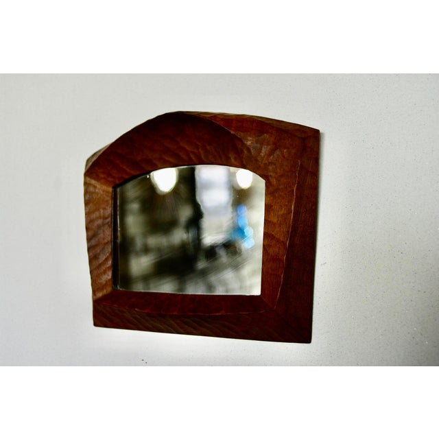 Small Donach School Anthroposophical Mirror in Gouged Wood, 1930 For Sale - Image 4 of 5