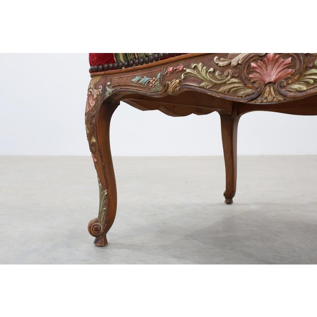 Antique French Louis XIV Chair in Oak, 1800s For Sale - Image 9 of 18