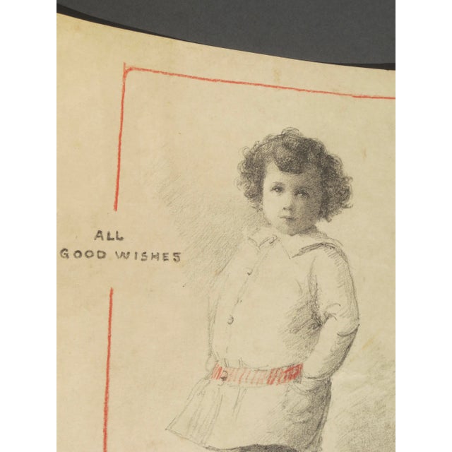 1908 Comemorative Drawing Signed Florence Humphreys For Sale - Image 4 of 7