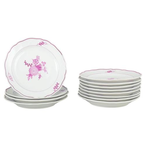 Deep Porcelain Plates from Meissen, Set of 12 For Sale - Image 5 of 5