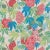 Call it tiki chic: a bright, sunny explosion of tropical blooms and fronds on a backdrop of stylized bark, this retro-...