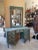 Beautiful antique European style painted vanity..possibly Italian or French with wonderful crusty painted finish, exposed...