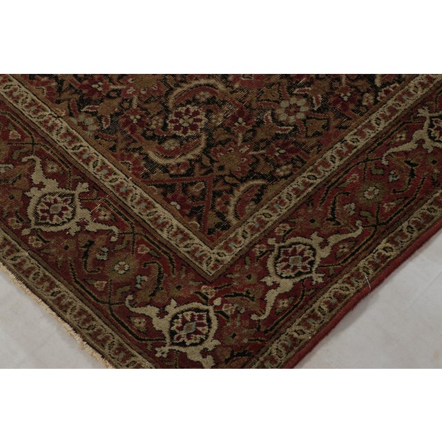Rug & Kilim Antique Kerman Lavar Persian Rug, Brown With Geometric Patterns - Rug & Kilim For Sale - Image 4 of 7