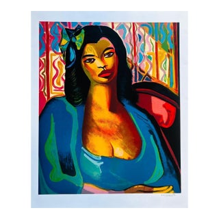 Di Cavalcanti Posthumous Limited Edition Serigraph – Abigail For Sale
