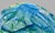 Murano Green and Blue Scalloped Large Glass Statement Bowl For Sale - Image 10 of 10