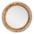 1960s Italian Circular Spiral Rattan Mirror For Sale