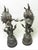 Pair of Antique Thai Bronze Kinnaris Figurines For Sale - Image 18 of 18