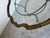 Vintage Hollywood Regency Style Scalloped Brass Frame With Glass Top Coffee Table For Sale - Image 9 of 18
