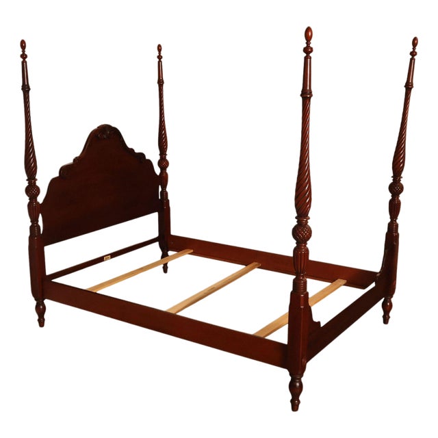 Lexington Furniture Vestiges Of The Past Queen Size Mahogany Poster Bed For Sale