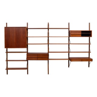 Vintage Royal Wall System with 4 Cabinets in Teak by Poul Cadovius, 1960s, Set of 23 For Sale