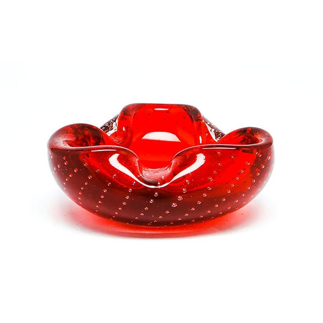 Sommerso Murano Glass Bowl by G. Ferro, Italy, 1950s For Sale - Image 6 of 9