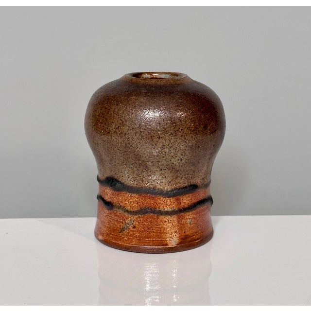 Sculptural Studio Ceramic Vase with Lava Glaze from Helma Klett, Germany, 1960s For Sale - Image 6 of 10