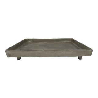 Late 20th Century Contemporary Square Pewter Tray For Sale