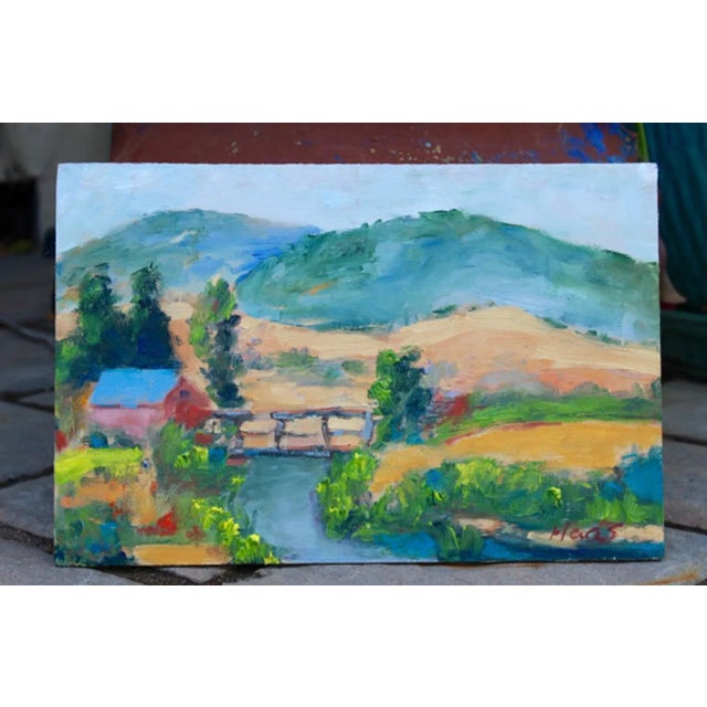 Contemporary Impressionist Original Oil Plein Air Painting For Sale - Image 4 of 5