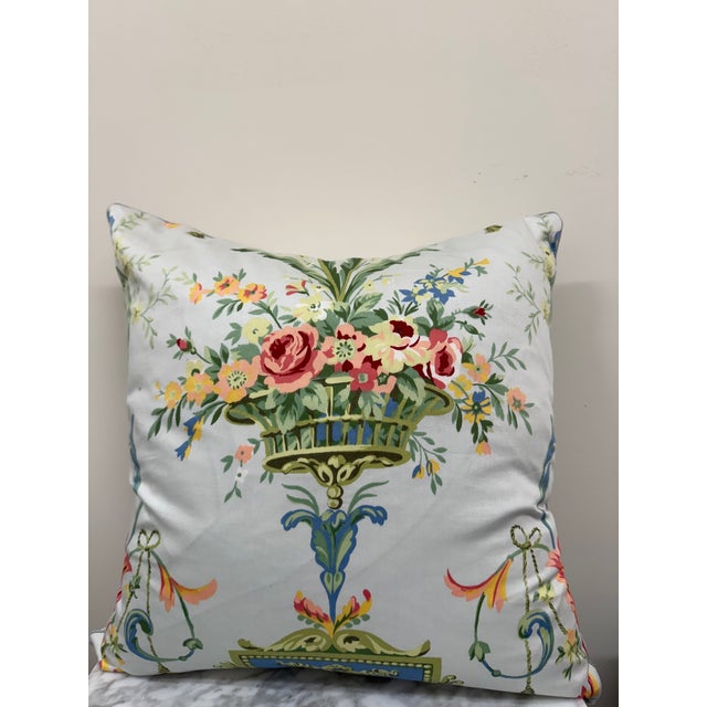 Pair of Custom Designer Floral Pillows in elegant Garden Motif. Bring timeless elegance and charm to your home with this...