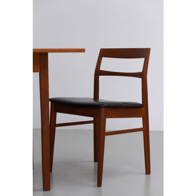 Vintage Danish Teak Dining Chairs by Kjærnulf for Vejle Møbelfabrik, 1960s, Set of 4 For Sale - Image 4 of 18