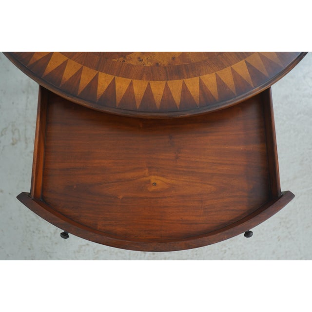 1990s Theodore Alexander Burl Wood Swirling Teardrops Center Table For Sale - Image 5 of 18