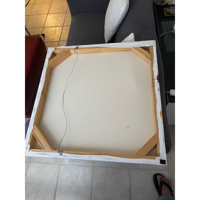 Mediterranean 1990s Contemporary Bold Sunflower Painting For Sale - Image 3 of 8