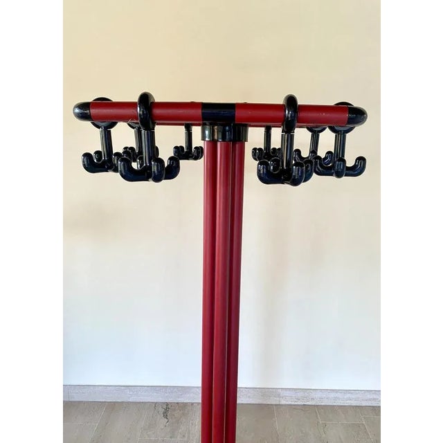 Black Red and Black Coat Rack, 1980s For Sale - Image 8 of 11