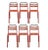 Red Garden Chairs from Tolix, 1950s, Set of 4 For Sale