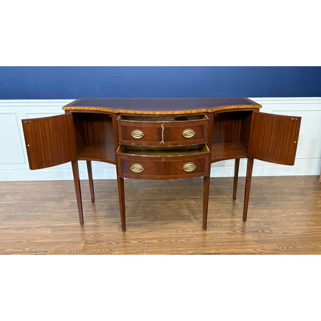 56” Hepplewhite Sideboard by Leighton Hall - Showroom Sample For Sale - Image 11 of 13