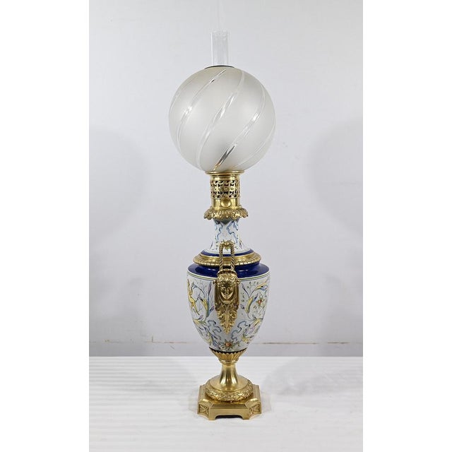 Napoleon III Earthenware Lamp in Earthenware For Sale - Image 10 of 18