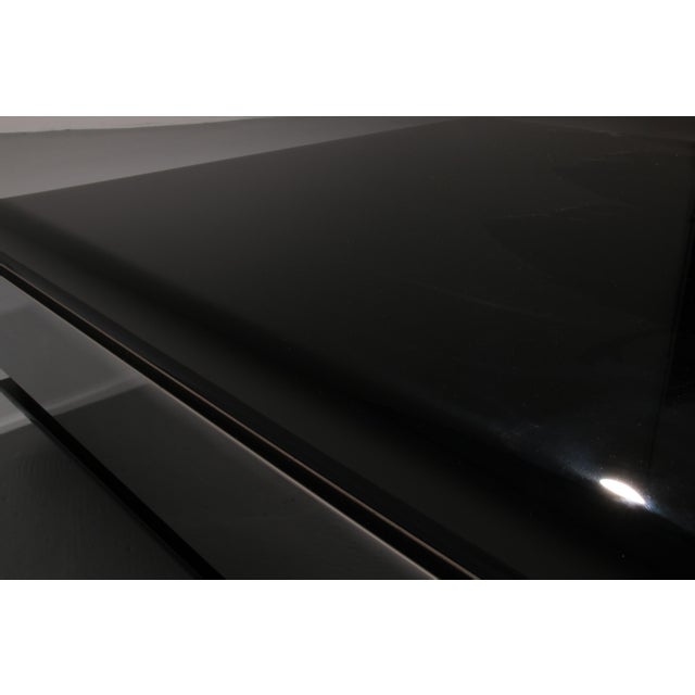 Square Black Coffee Table with Mirrored Glass, 1970 For Sale - Image 9 of 10