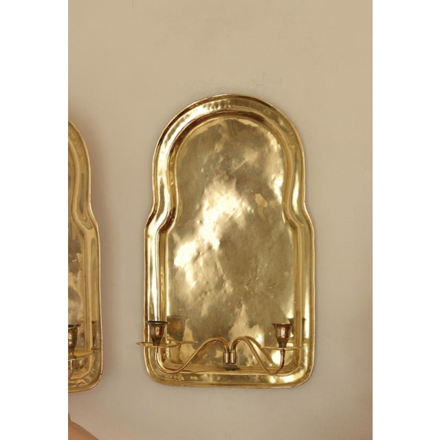 Mid-Century Swedish Brass Sconces, Set of 2 For Sale - Image 6 of 13