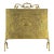 Antique English Art Deco Brass Fireplace Guard For Sale