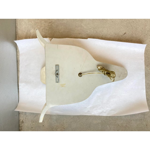 Casa Bique Inlaid Marble Stone and Brass Wall Sconce Lamp For Sale - Image 12 of 13