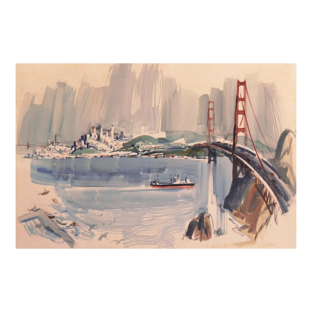 'San Francisco From Marin' by Jess Cauthorn, Seattle, Seattle Art Museum, Frye Museum, Golden Gate, Sausalito For Sale