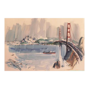 'San Francisco From Marin' by Jess Cauthorn, Seattle, Seattle Art Museum, Frye Museum, Golden Gate, Sausalito