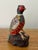 Charming English pheasant carving from stone. Features glass eyes and bright hand-painted colors. Please see condition...